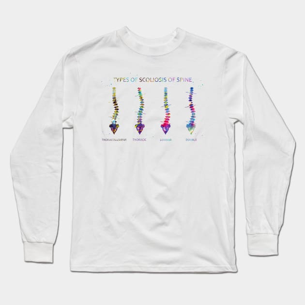 Type of scoliosis of spine Long Sleeve T-Shirt by erzebeth